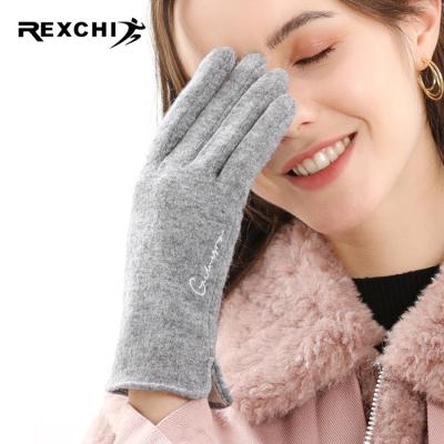 China Warm REXCHI DY29 Winter Fleece Female Riding Touch Screen Glove Warm Women Work Gloves Hand for sale