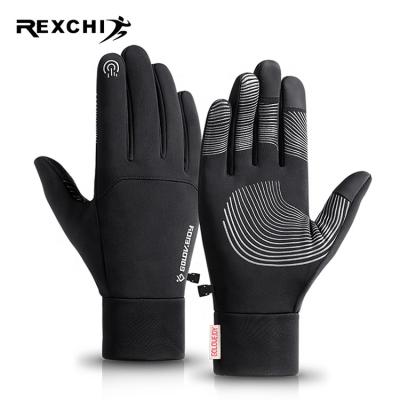 China REXCHI DB54 Sports Outdoor Fast Delivery Thickened Fleece Lined Non-slip Touch Screen Windproof Gloves Cycling Gloves for sale