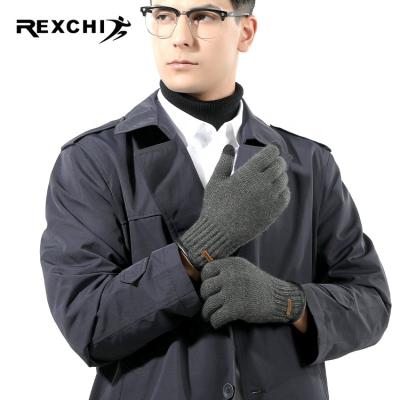 China REXCHI DZ136 Simple New Arrival Korean Men's Knit Winter Warm Recycle Cheap Promotion Fashion Woolen Custom Gloves for sale