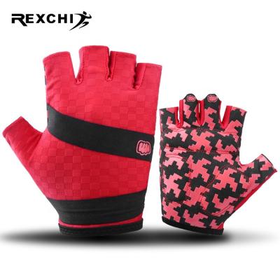 China REXCHI MTQT04 Unisex Cheap Motorcycle Pro-Cyclist Fingerless Hunting Riding Sports Reflective Breathable Gloves Cycling Half Finger for sale