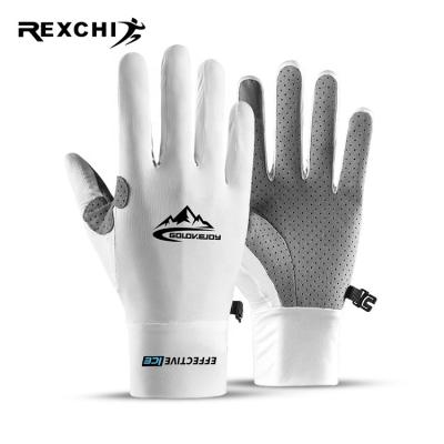 China REXCHI XG23 Mens Summer Sun Protection Gloves Half Fingers Cycling Gloves Outdoor Sports Fishing Golf Gloves Breathable Logo for sale