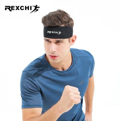 China REXCHI XTJ68 Sports Yoga Headband Sweat-absorbent Sun-resistant Women Plain Elastic Wide Brim Sports Headband Headband for sale