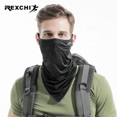 China Custom Neck Seamless Cuff Men Outdoor Sport Scarf Sunscreen Face Cover REXCHI XTJ66 Printing Triangle Face Bandana Recycling Mask for sale