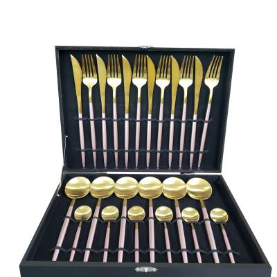 China Best Selling Luxury Goods Viable Using Wholesale 304 Stainless Flatware Set for sale