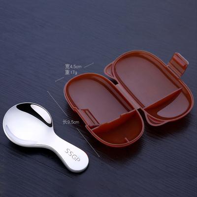 China Eco Friendly Sustainable JUJU Teapoon 304 Stainless Steel Ice Cream Spoon for sale