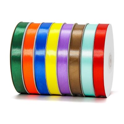 China Hot Selling Recyled Recycle Silk Ribbon High Quality Many Colors Suitable For Birthday Cake Luxury Satin Silk Ribbon For Gift for sale