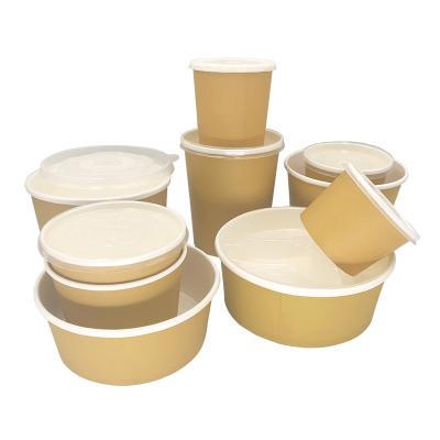 China Eco-Friendly Food New Arrival Take Away Biodegradable Bowl 4 Sizes Degradable Noodle Packing Bowl Lunch Box With Lid for sale