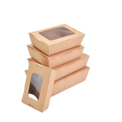 China Food Factory Direct Eco - Friendly Take Away Box With Window Biodegradable Food Boxes Packaging Disposable Lunch Box With Lid for sale