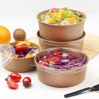 China Food Grade Eco-friendly Wholesale Food Take Out Bowl 4 Sizes Biodegradable Food Packaging Container Degradable Lunch Bowl With Lid for sale