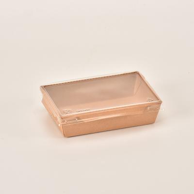 China Hot Sale Food Grade Eco-friendly Kraft Paper Take Away Biodegradable Box Food Boxes Packaging Disposable Lunch Box With Lid for sale