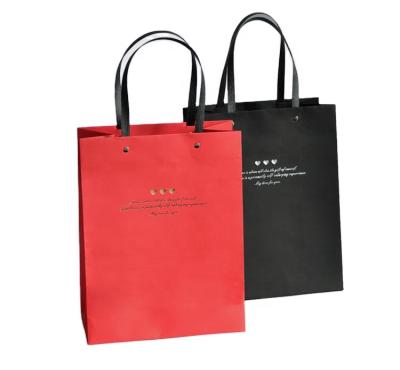 China Hot Sale Recyclable Recycled Bags Custom Logo Shopping Cardboard Bag With High Quality Paper Bag With Rope Handle for sale