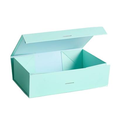 China Recycled Materials New Arrival Gift Boxes With Christmas Gift High Quality Wedding In Low MOQ Stock Folding Gift Boxes With Silk Ribbon for sale