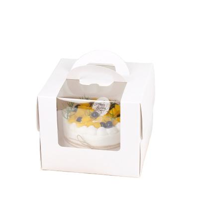 China Recyclable Hot Sale Food Container With Window Custom Size In Stock Low MOQ Luxury Cupcake Boxes With Handle for sale