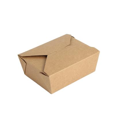 China Custom Recycled Logo Kraft Paper Food Container Fast Food Takeout Box Many Materials Hot Selling Eco-Friendly Sizes For Food for sale