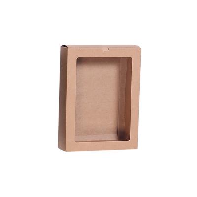 China Recycled Materials Hot Sale Napkin Boxes With Recyclable High Quality Luxury In Stock Low MOQ Customize Drawer Boxes With PVC Window for sale