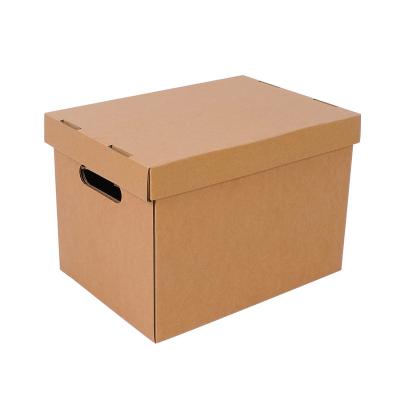 China Hot Selling Reused Materials Folding Super Strong Luxury File Storage Box In Stock Custom Logo With High Quality Document Box For Office for sale