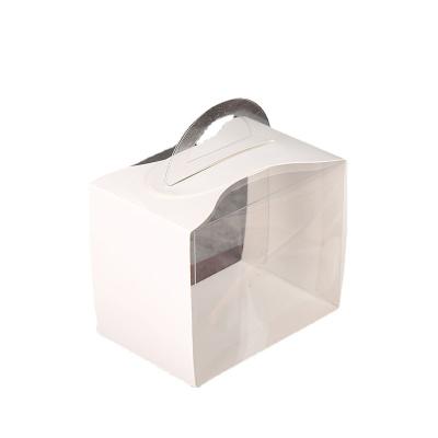 China New Arrival Hard Folding Cake Cater Box Recyclable Packaging Custom Logo Size Custom Printing Cupcake Boxes With Handle for sale