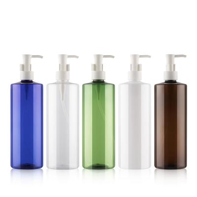 China Cosmetic Plastic Shampoo Packaging 500ml PET Lotion Pump Bottle Empty Cosmetic Lotion Bottle for sale