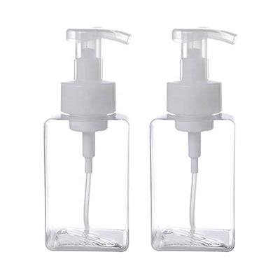 China Eco-Friendly Plastic Plastic Cosmetic Transparent Shampoo Bottle Foam Wash Hand Dispenser Household Products Household Products Square Soap Packaging Bottle for sale