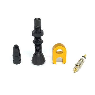 China Presta Tubeless Tire MTB Road Bike Mountain Bike Tubeless Valve 80mm Aluminum Alloy Valve Tubeless Presta for sale