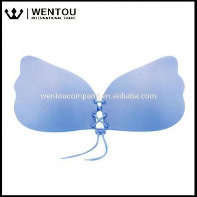 China Sexy Antibacterial Women Lift Up Silicone Invisible Angel Wing Strapless Sticky Bra for sale