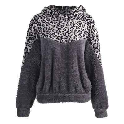 China Fashionable Custom Wholesale Anti-pilling Leopard Pullover With Hoodie for sale