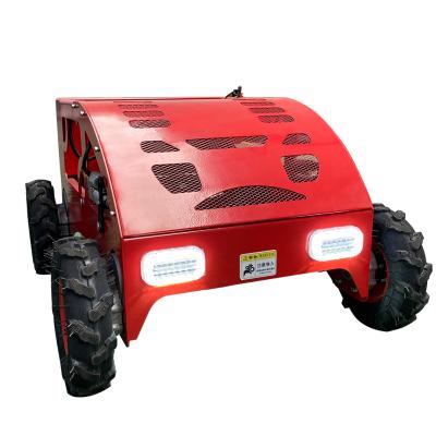 China Remote Control 4-Stroke Wheel Mini Lawn Mower Grass Blade Robot Mower for sale