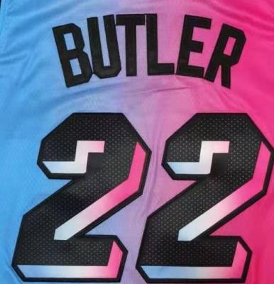 China Sets Wholesale 2022 Mens Basketball Tank Top Miami American Fans Use Butler Adebayo T-Shirt for sale