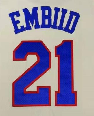 China Sets Wholesale 2022 Men's Basketball Tank Top Philadelphia American Fans Use Harris Embiid T-Shirt for sale