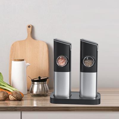 China MEIMOKA 2pcs/set Salt Pepper Grinder Viable Electric Pepper Grinder With Low Chargeable Gravity Sensor Spice Grinder for sale