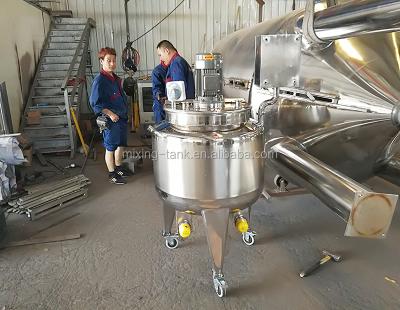 China Liquid with solids stainless steel tank high shear emulsifying suspended emulsifier mixer for sale