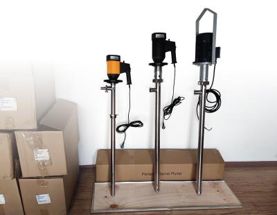 China Electric driven PVDF drum pump 0~130L/min (for forferric oxide and hydrochloric acid) for sale