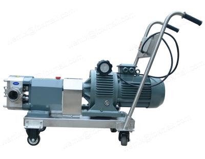 China 1~10HP Food And Beverage Industry Movable Sanitary Lobe Pump For Syrup for sale