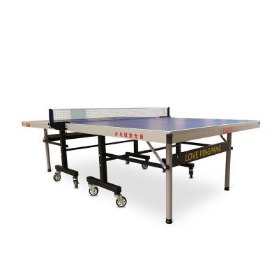 China Easy Move And Foldable 25mm Indoor Ping Pong Table /Ping Pong Table Pipe 40*40steel Fitness Equipment Table for sale