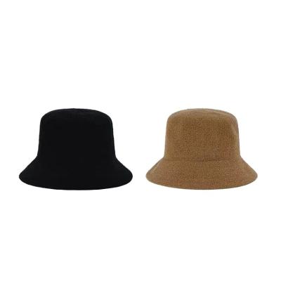 China Fashion Towel Bucket Hats With Logo 100% Custom Made Terry Towel Bucket Hat Embroidery Terry Towel Bucket Hat For Women for sale