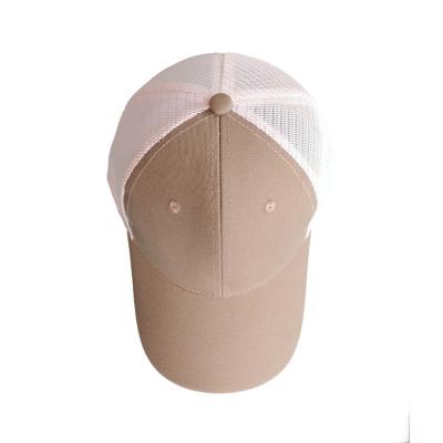 China COMMON Original Custom Blank Baseball Cap Summer 100 Cotton Mesh Back Trucker Hat for sale