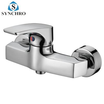 China Without Slide Bar Wall Mounted Brass Chrome Plating Bath Shower Faucet SKL-33313 for sale