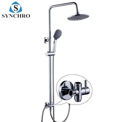 China SKL-6028 High Quality Wall Mounted Round Hand And Sliding Bar Head Shower With Set Without Mixer Tap for sale