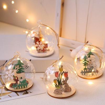 China Creative and unique style 2022 custom Christmas tree decoration, ball, glass pendant, hand painting for sale