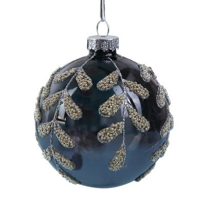 China Creative and Unique Style Stripe Christmas Ball Transparent Christmas Tree Hanging Decoration for sale