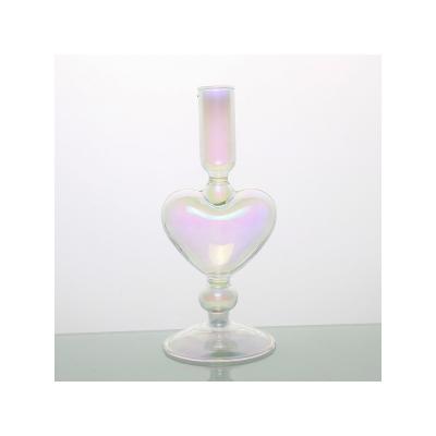 China Modern Fashionable Multicolor Functional Elegant Cylinder Glass Candle Holder for sale