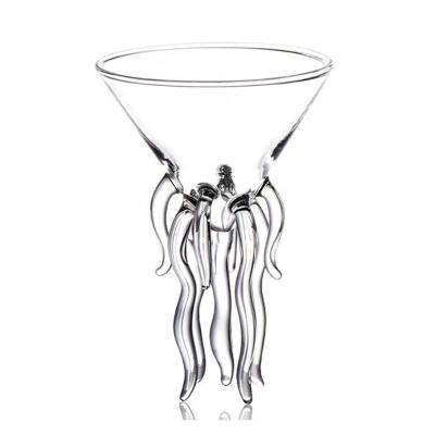 China Best Seller Modern Fancy Christmas Wine Wholesale Customized Jellyfish Stem Wine Glass Cup for sale