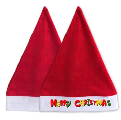 China Christmas Santa Hat Fleece Sublimation Santa Hat Wholesale Customized Logo Yinsa SDM001 Polyester Merry Christmas Hat for sale