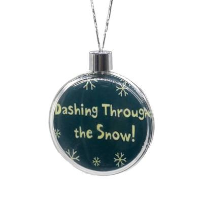 China Yinsa SD006 Amazon Plastic Hot Selling Sublimation Hanging Round Plastic Ball Christmas Tree Ornament for sale