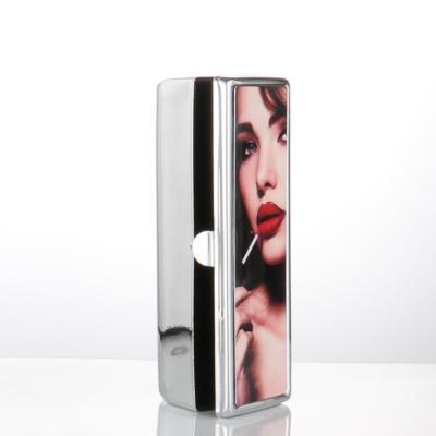 China TYinsa KH001 Recyclable Dustproof Heat Transfer Sublimation Clamshell Empty Metal Lipstick Tin Box With Mirror Inside Red Patch Box for sale