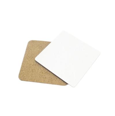 China Yinsa SG005 Sublimation Print Blank 10cm Square MDF Sustainable Custom Wood With Cork Coaster for sale