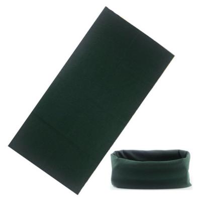 China Yinsa YMZ002 Multifunctional Custom Dark Green Sublimation Neck Cuff Bandana Tube Headband Seamless Neck Face Mask Scarf And Neckerchief for sale