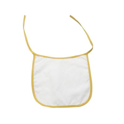 China Yinsa Washable KS002 Popular In America Hot Sale High Quality Yellow Baby Bib Sublimation Polyester With A Colorful Border Edge for sale