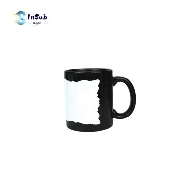 China Yinsa M050 Custom Viable Gift 11oz Full Color Mug With Irregular White Patch for sale