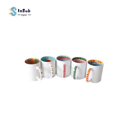 China Yinsa M053 Viable Wholesale Travel Coffee Mug 11oz Porcelain Sublimation Ceramic Currency Mug for sale